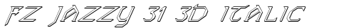 FZ JAZZY 31 3D ITALIC Normal font TrueType