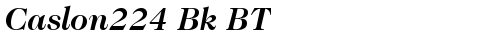 Caslon224 Bk BT Bold Italic TrueType-Schriftart