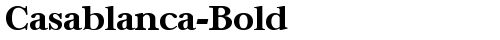 Casablanca-Bold Regular free truetype font
