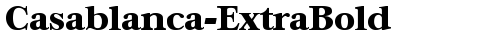 Casablanca-ExtraBold Regular truetype font