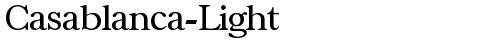 Casablanca-Light Regular truetype font