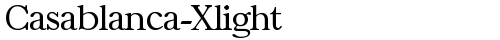 Casablanca-Xlight Regular truetype font