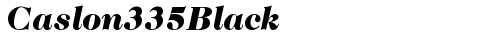 Caslon335Black Italic TrueType-Schriftart