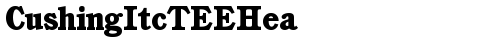 CushingItcTEEHea Regular truetype font