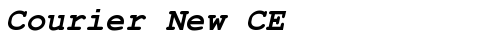 Courier New CE Bold Italic Truetype-Schriftart kostenlos