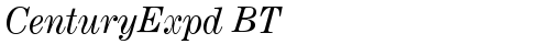 CenturyExpd BT Italic font TrueType
