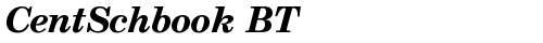 CentSchbook BT Bold Italic truetype font