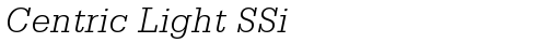 Centric Light SSi Italic truetype font