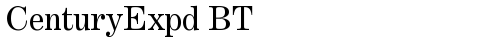 CenturyExpd BT Roman TrueType-Schriftart