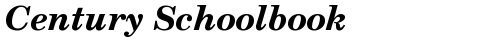 Century Schoolbook Bold Italic font TrueType