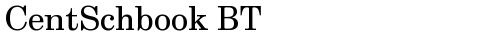 CentSchbook BT Roman truetype font