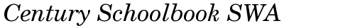 Century Schoolbook SWA Italic truetype font