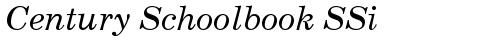 Century Schoolbook SSi Italic truetype font
