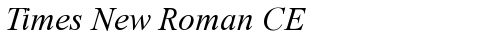 Times New Roman CE Italic truetype font