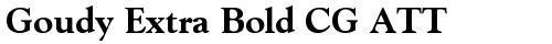 Goudy Extra Bold CG ATT Regular truetype шрифт