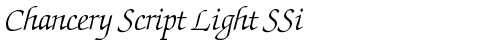 Chancery Script Light SSi Italic truetype font