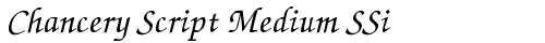 Chancery Script Medium SSi Medium free truetype font