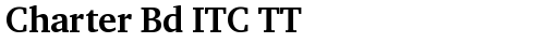 Charter Bd ITC TT Bold truetype font
