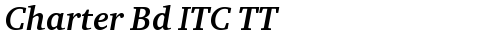 Charter Bd ITC TT Bold Italic truetype font