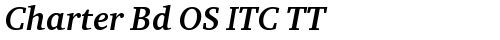Charter Bd OS ITC TT Bold Italic font TrueType