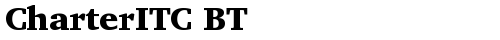 CharterITC BT Bold truetype шрифт