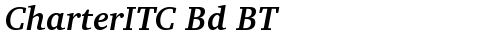 CharterITC Bd BT Bold Italic TrueType police