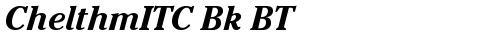 ChelthmITC Bk BT Bold Italic truetype font