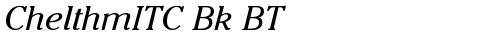 ChelthmITC Bk BT Italic truetype font