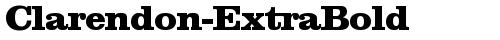 Clarendon-ExtraBold Regular truetype font