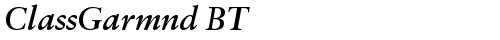 ClassGarmnd BT Bold Italic font TrueType