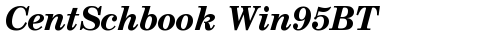 CentSchbook Win95BT Bold Italic la police truetype gratuit