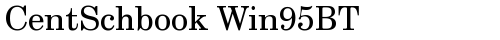 CentSchbook Win95BT Roman Truetype-Schriftart kostenlos