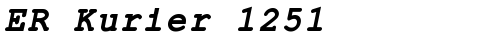 ER Kurier 1251 Bold Italic truetype font