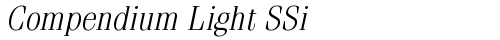 Compendium Light SSi Italic truetype font