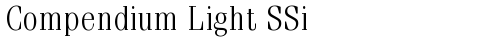 Compendium Light SSi Light truetype font
