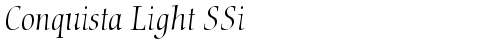 Conquista Light SSi Italic free truetype font