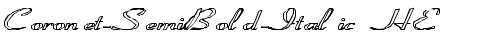 Coronet-SemiBold-Italic HE Regular truetype font