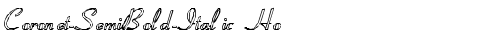 Coronet-SemiBold-Italic Ho Regular free truetype font