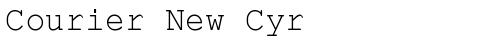 Courier New Cyr Regular TrueType-Schriftart