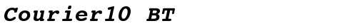 Courier10 BT Bold Italic TrueType-Schriftart