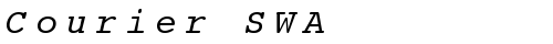 Courier SWA Italic truetype font