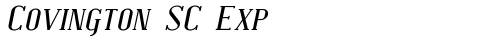 Covington SC Exp Italic truetype font