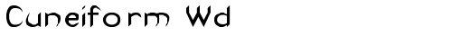 Cuneiform Wd Regular truetype font
