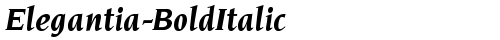 Elegantia-BoldItalic Regular font TrueType