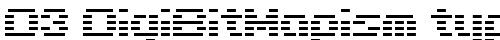 D3 DigiBitMapism type A wide Regular font TrueType