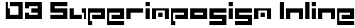 D3 Superimposism Inline Regular TrueType-Schriftart