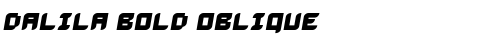 Dalila Bold Oblique Regular free truetype font