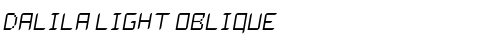 Dalila Light Oblique Regular truetype шрифт