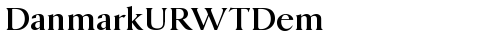 DanmarkURWTDem Regular truetype шрифт