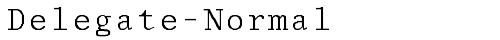 Delegate-Normal Regular truetype font